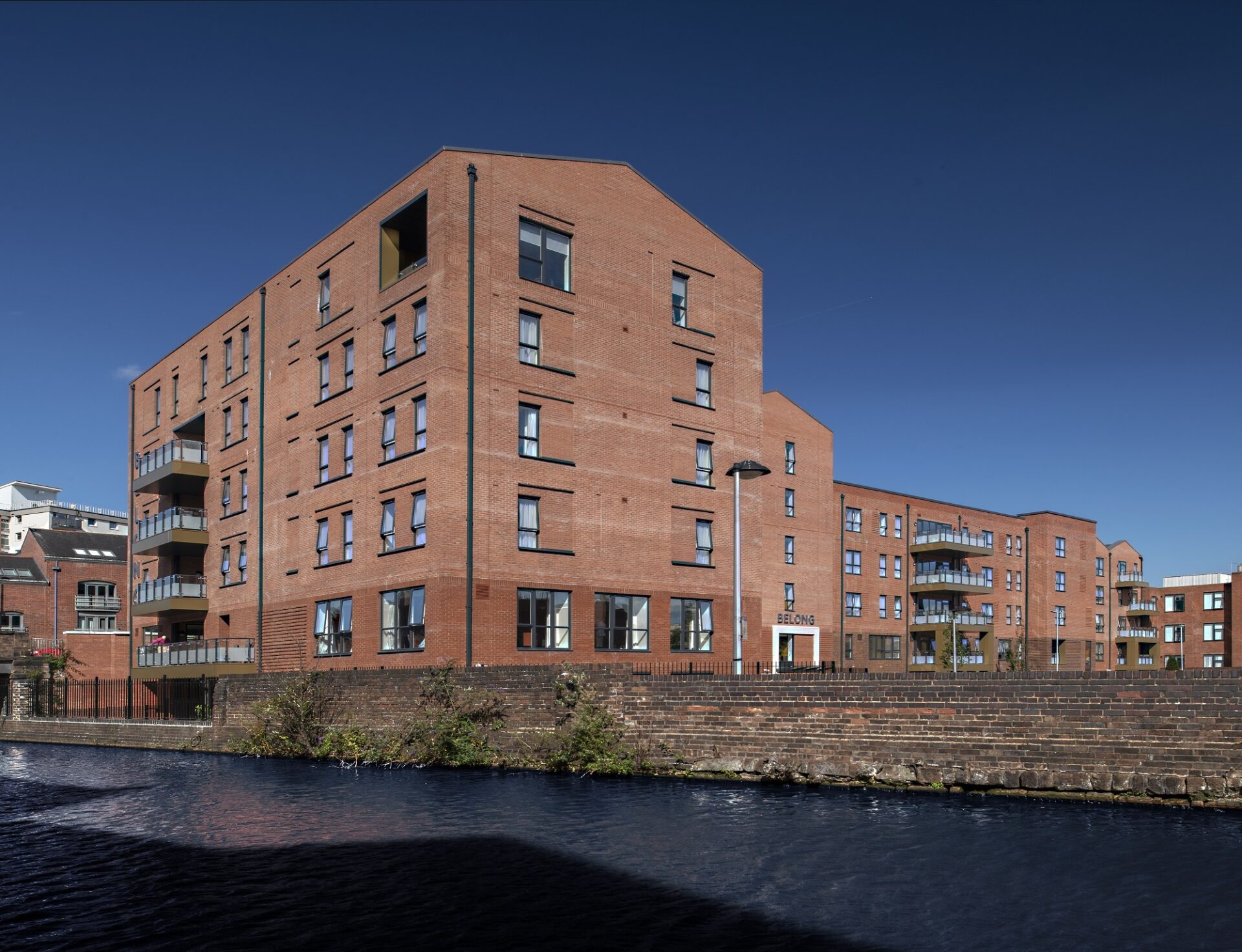 Completed village beside the canal at Belong Chester