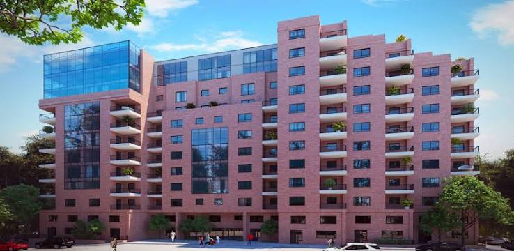 Architectural visualisation of apartments and glazed upper levels