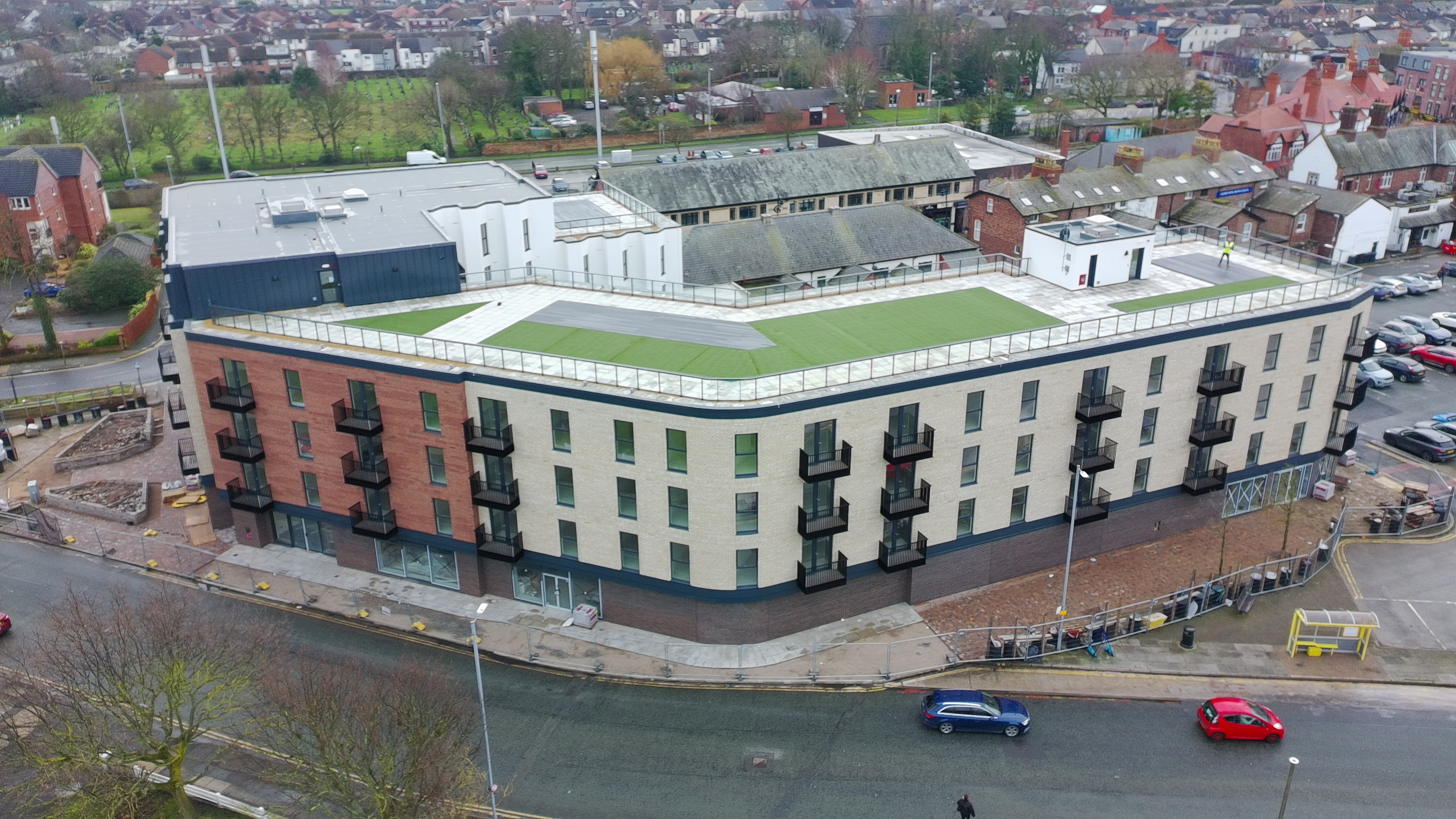 Aerial overview of Moorside Place