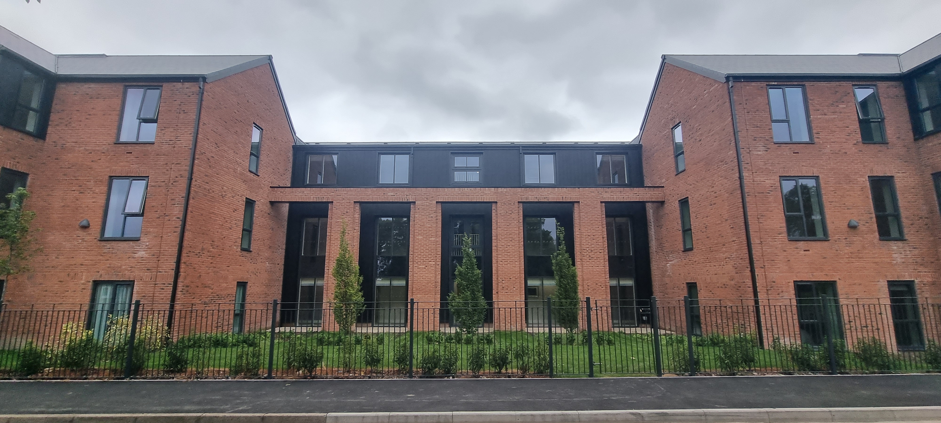 Exterior elevation and architectural details at Poppyfields
